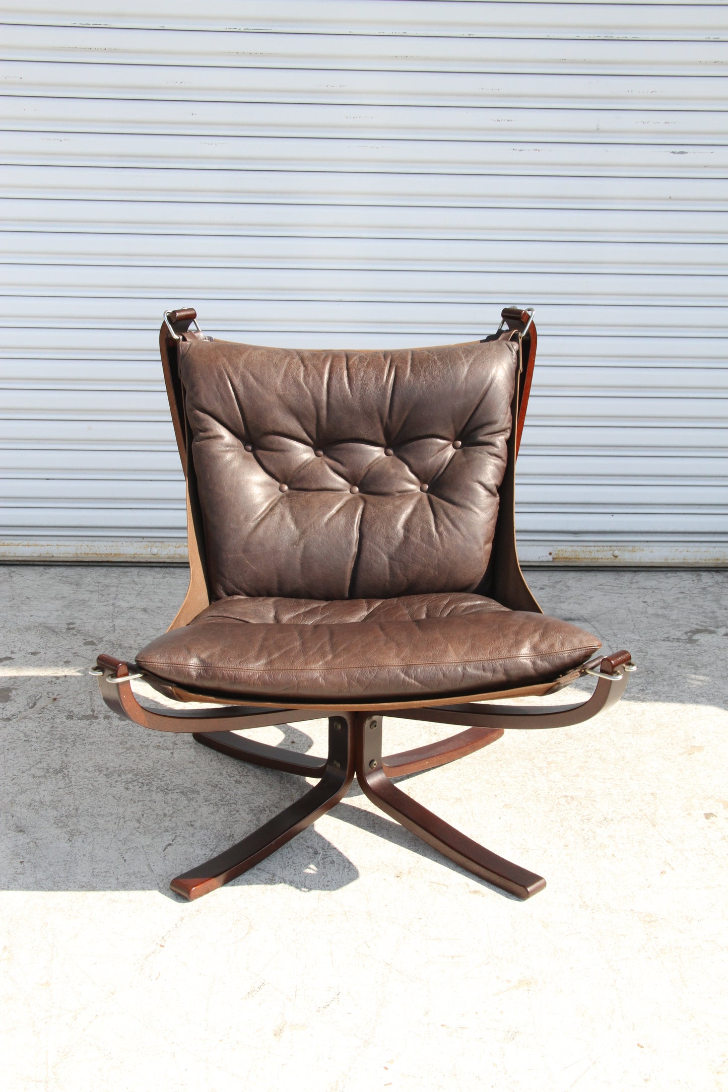 Vintage FALCON low back lounge chair with ottoman