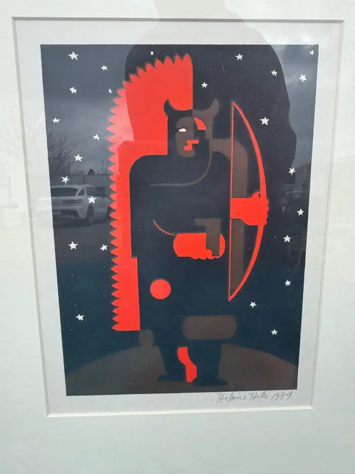 abstract 1930s wall art print with bold shapes