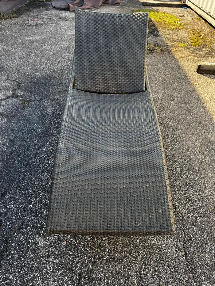 Frontgate style outdoor wicker recliner