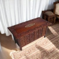 Antique 36-inch foldable Thailand table in wood