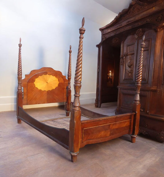 Antique style 4 poster bed with traditional design