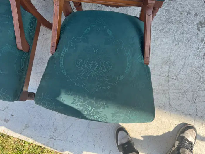 Antique dining furniture set of four classic chairs