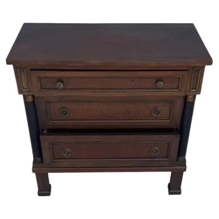 Antique Italian Empire bedside table with marble top