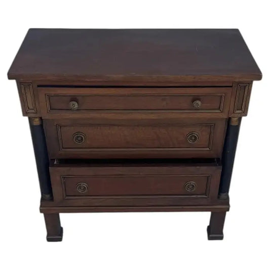 Antique Italian Empire bedside table with marble top