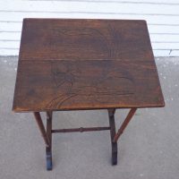 Antique phone table crafted in classic wood