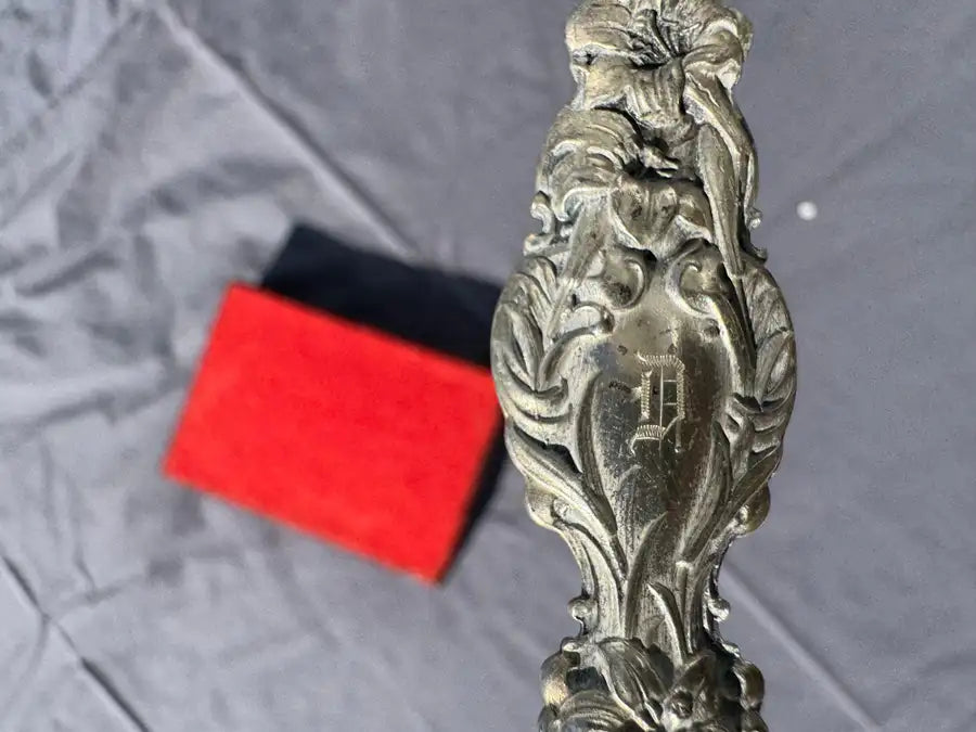 classic sterling silver flatware spoon with ornate design