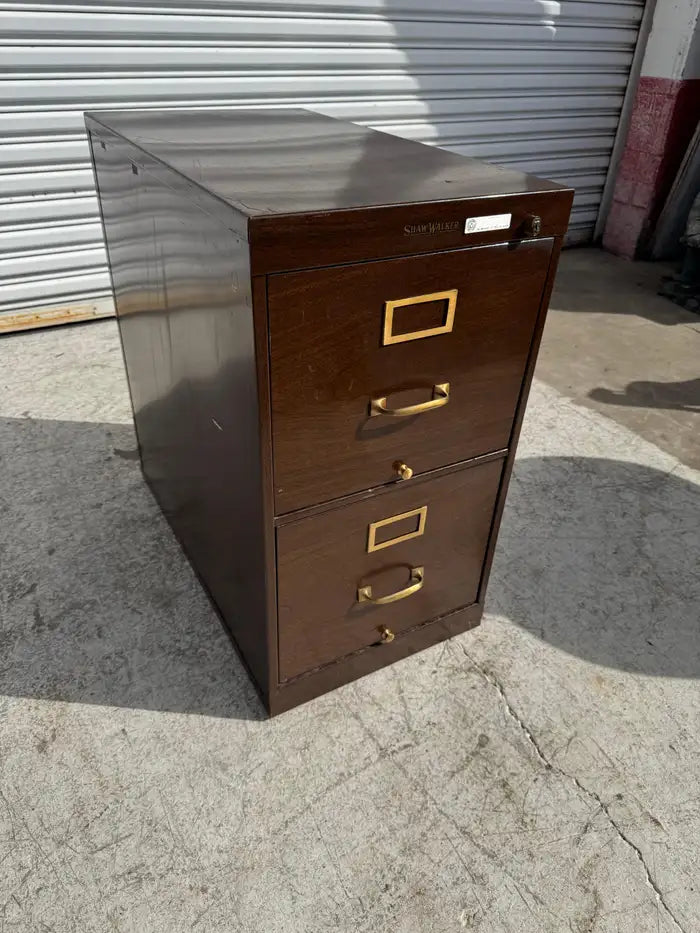 mid century inspired filing cabinet wood texture metal body