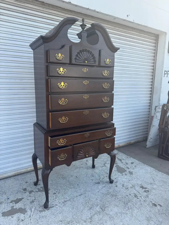 Vintage Drexel chest of drawers with detailed wood grain
