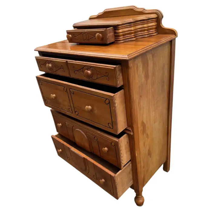 Antique wooden chest of drawers with vintage craftsmanship