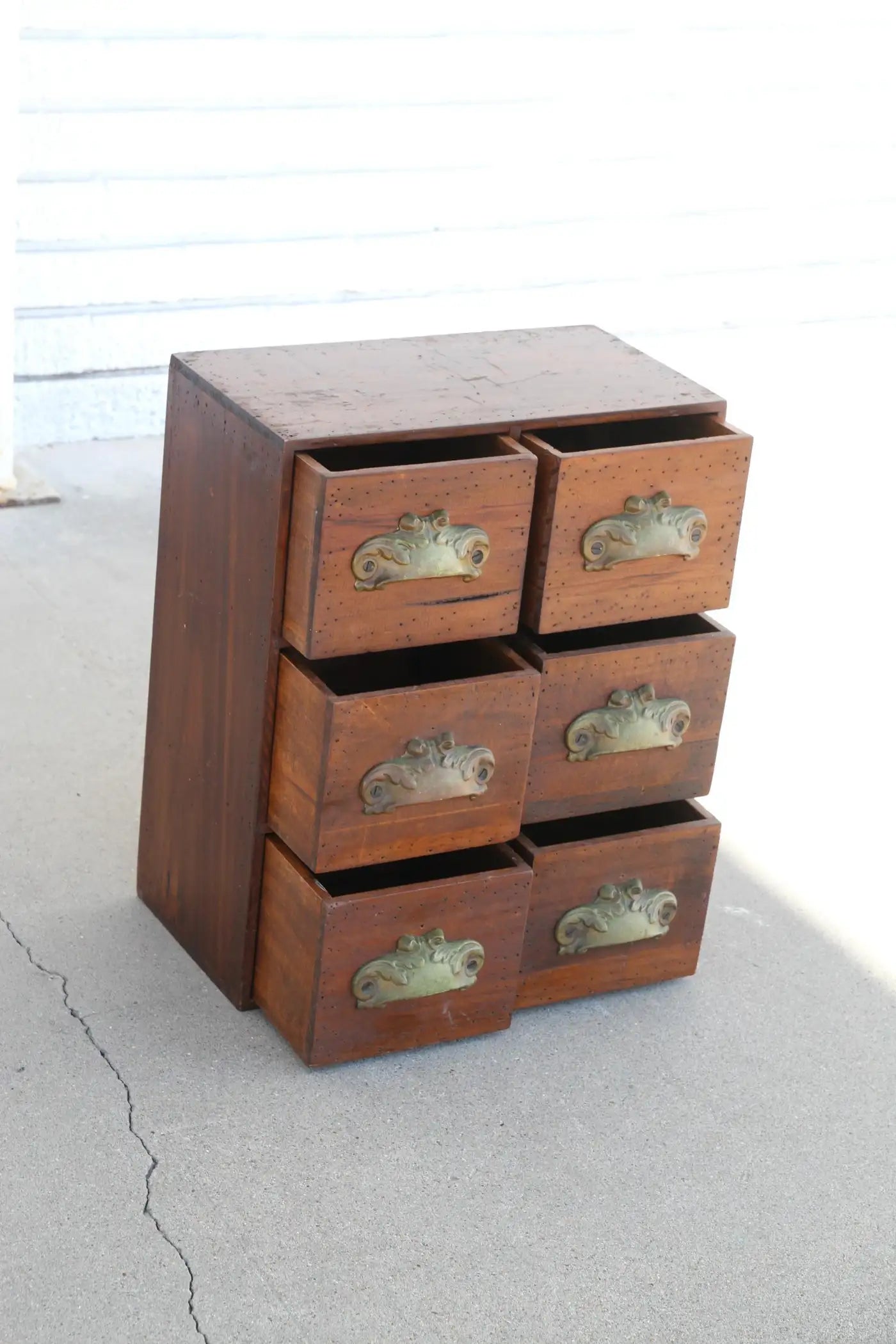 Antique wooden apothecary cabinets with drawers