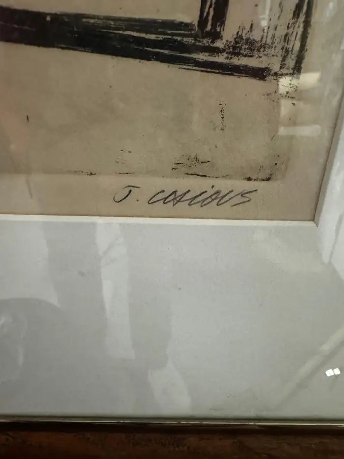 Framed cityscape print numbered 40 of 95