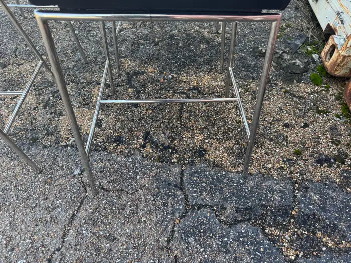 Premium gray leather bar stool for modern home