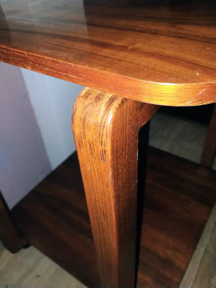 Burl wood bar cart for home entertaining
