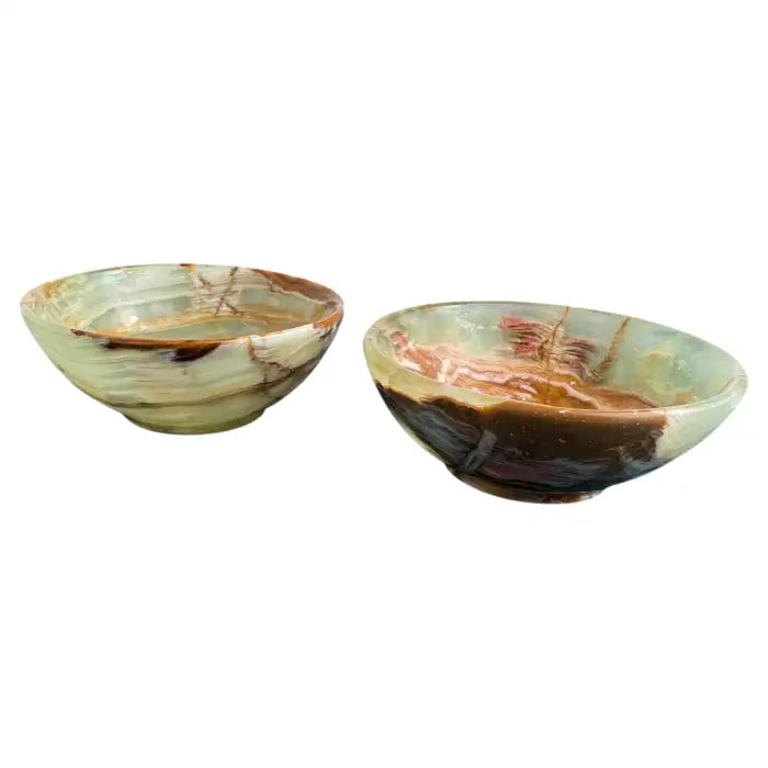 decorative onyx bowls with rich natural color bands