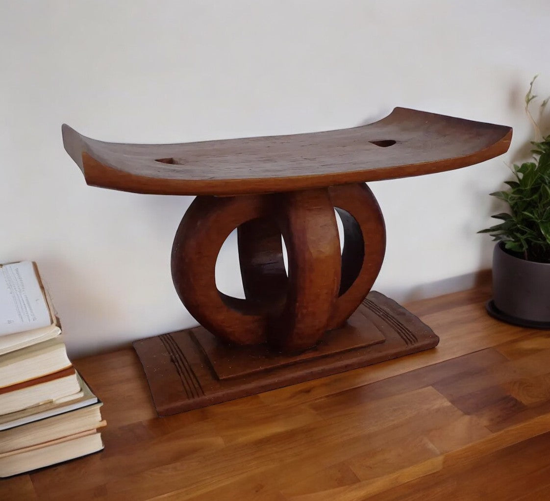 Native Design Stool Ashanti Style Tribal Stool | Metro Retro Furniture