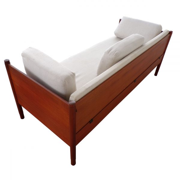 Metro Retro Furniture Danish teak daybed white cushion