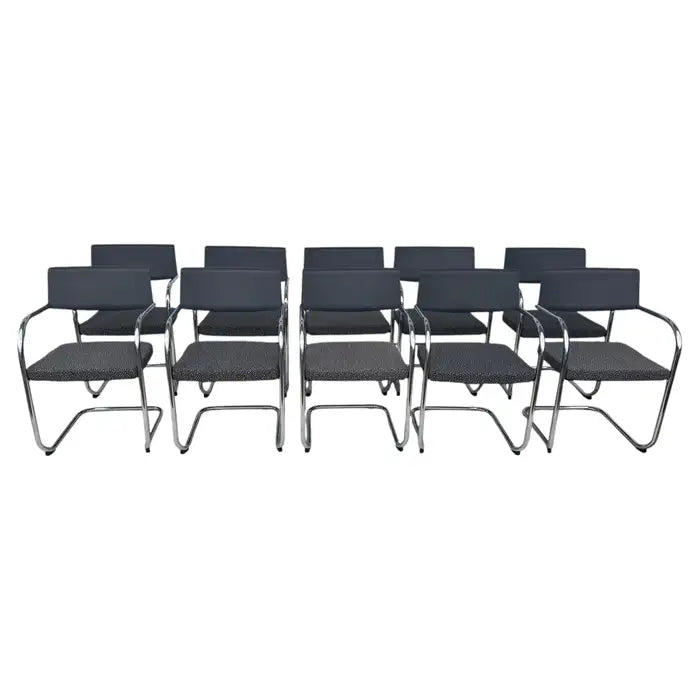 Authentic Knoll Moment side chair with modern upholstered seat