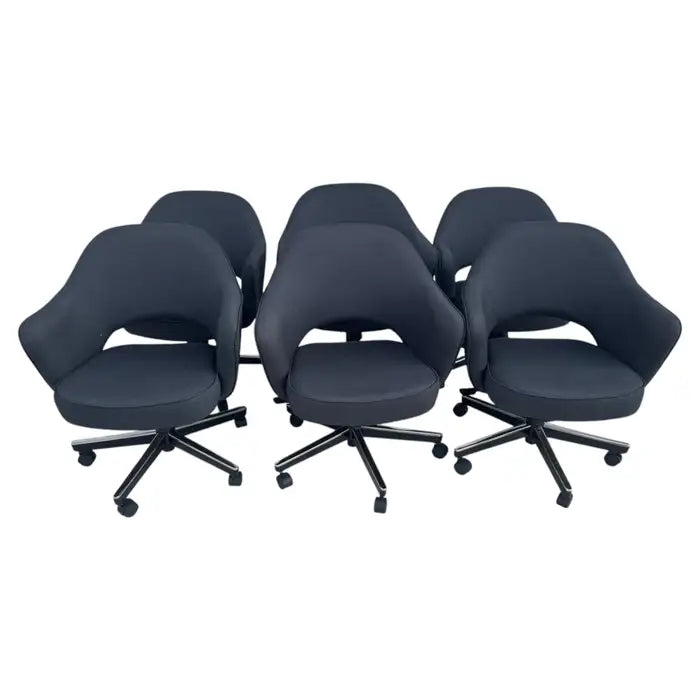 Authentic Knoll Saarinen Tulip dining chair with upholstered seat