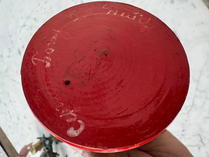 Russian folk art wooden dolls colorful lacquer finish