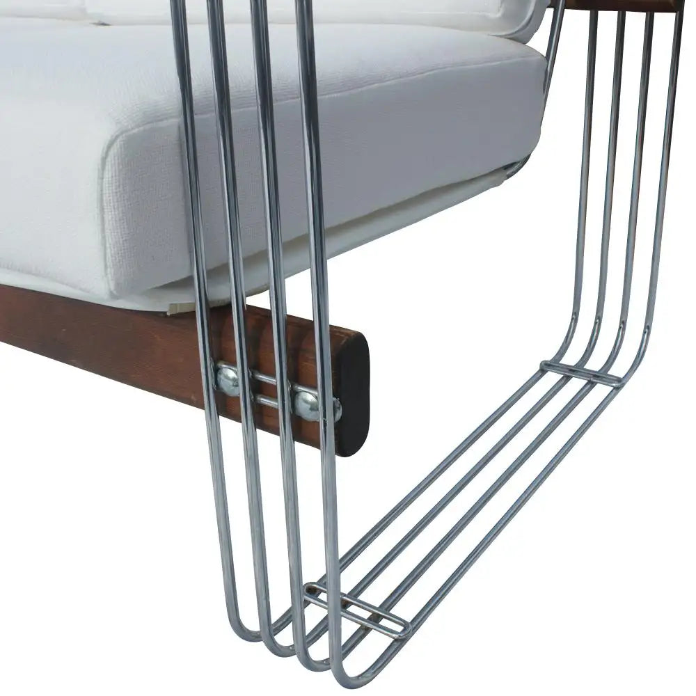 Contemporary designer metal frame armchair