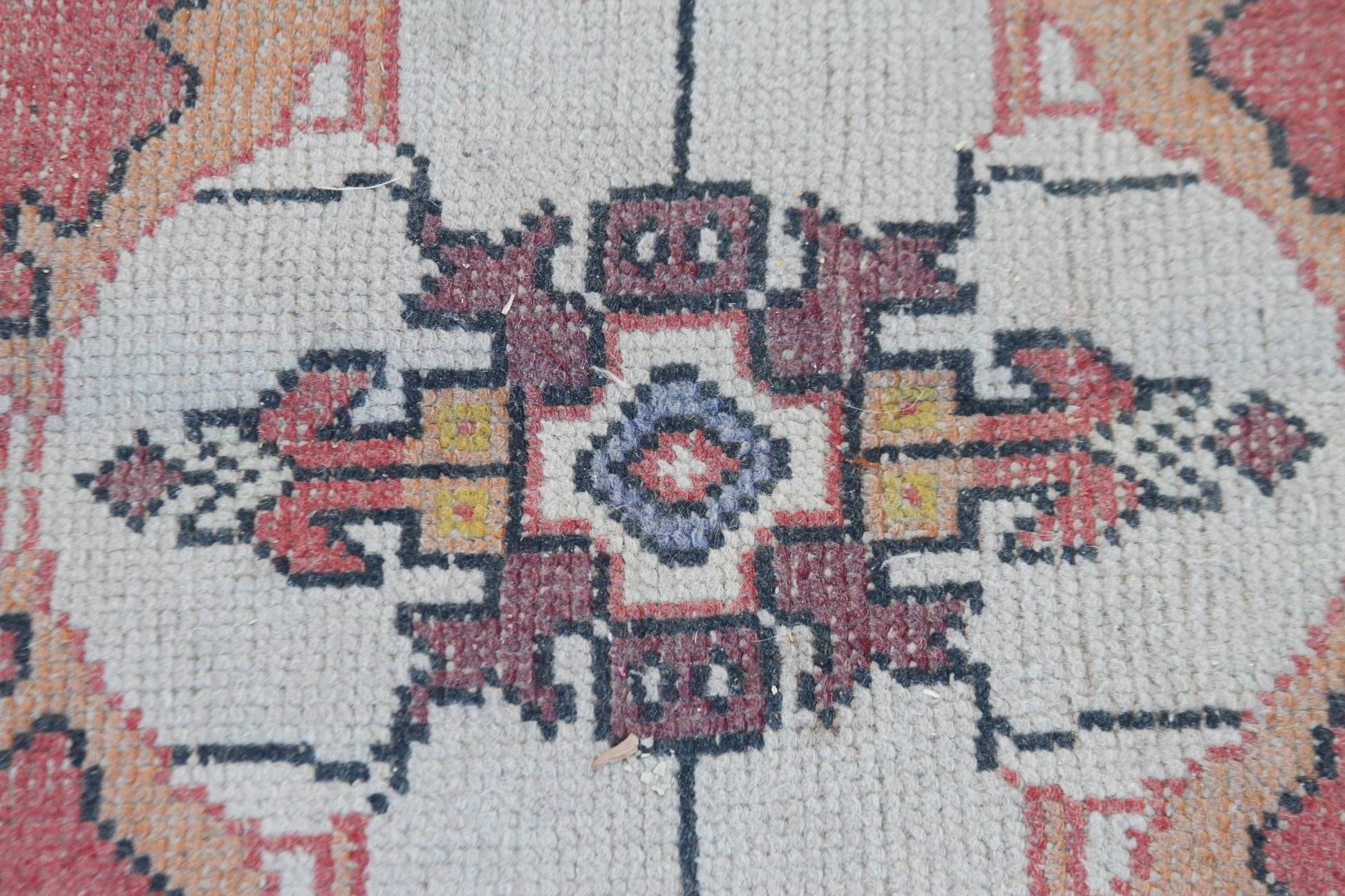 Patterned pink hallway runner rug floral theme