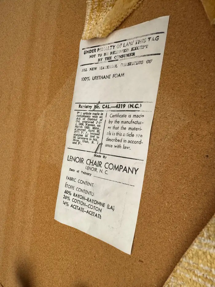 Vintage Lenoir walnut seating chairs