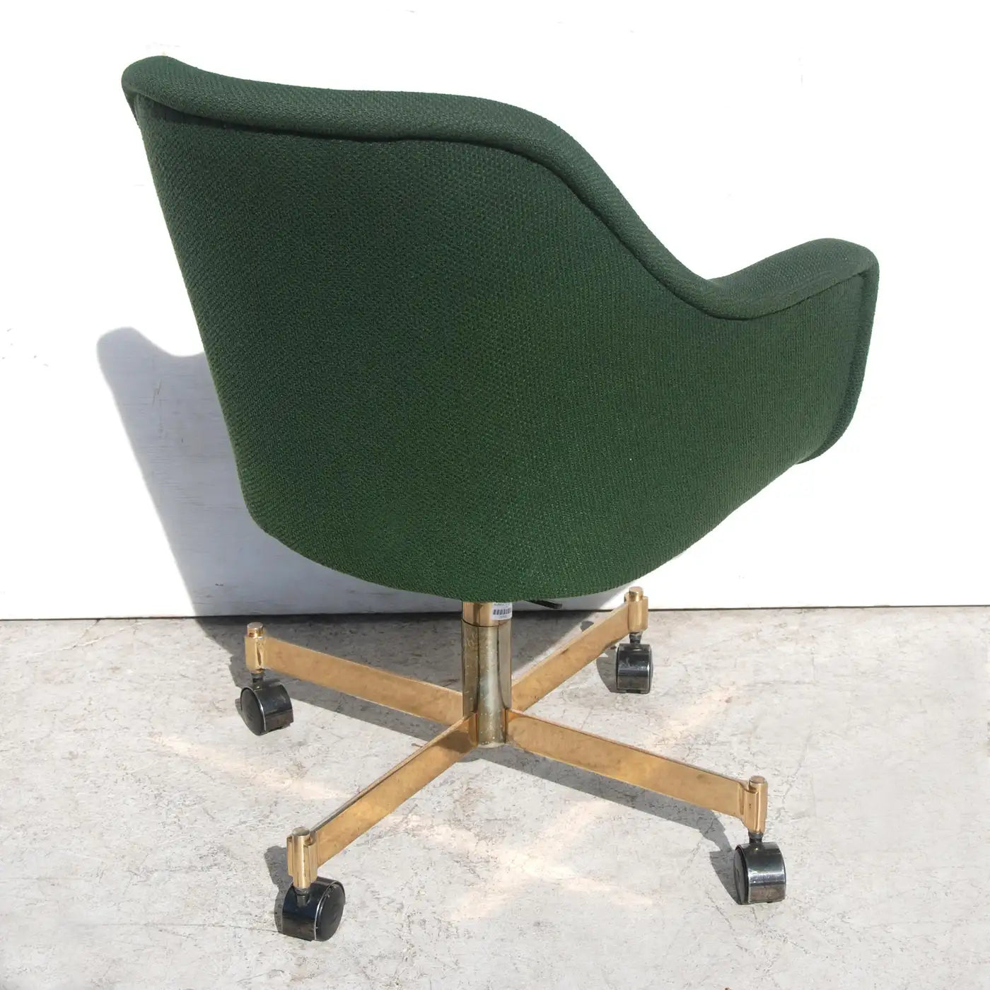 Ward Bennett vintage green desk chair on wheels