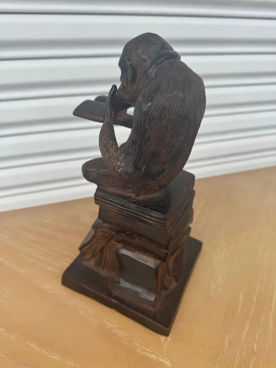 decorative monkey statue for desk or shelf display