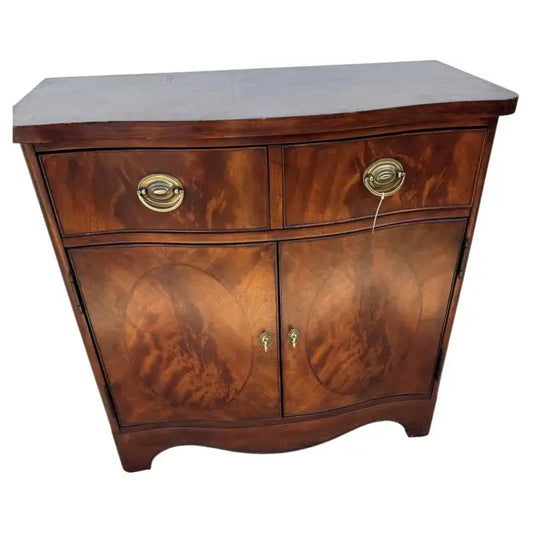 Vintage Broyhill walnut nightstand with drawer storage