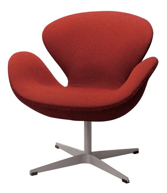CB9045 Arne Jacobsen style chair with red upholstery
