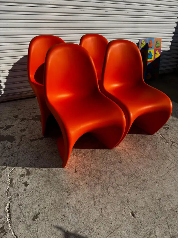 Mid century modern stackable side chairs