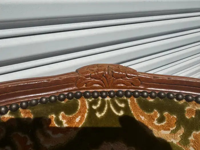 walnut bergere chair upholstered seat design
