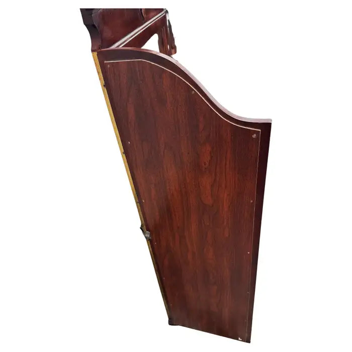 Cherry wood trifold mirror traditional design