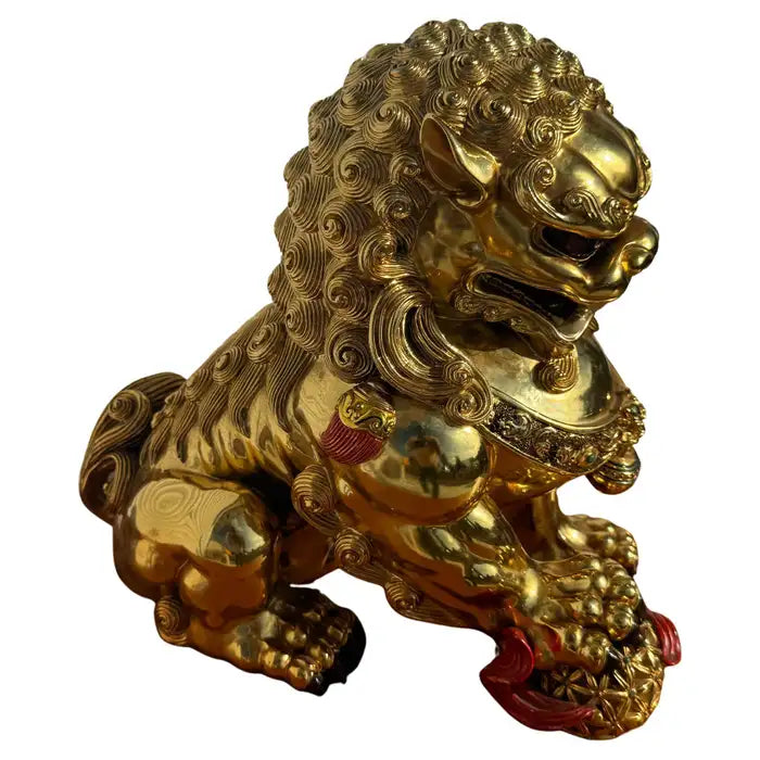Chinese guardian lion sculpture