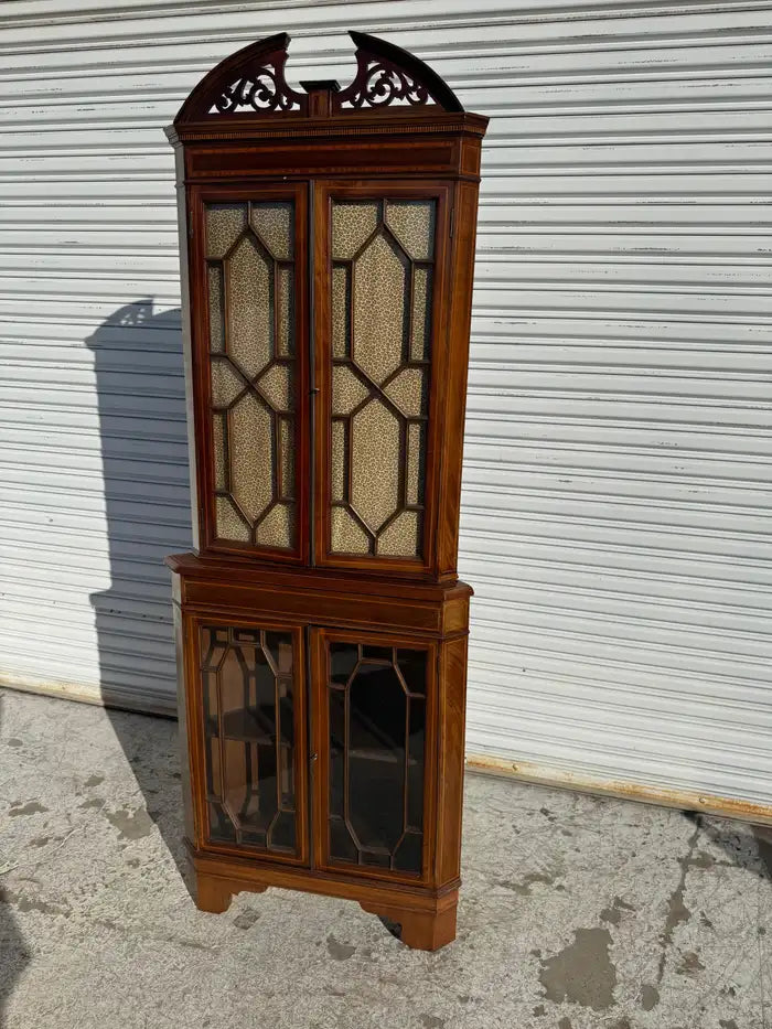 Antique corner cabinet wood