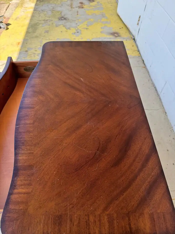Broyhill walnut end table with storage drawer