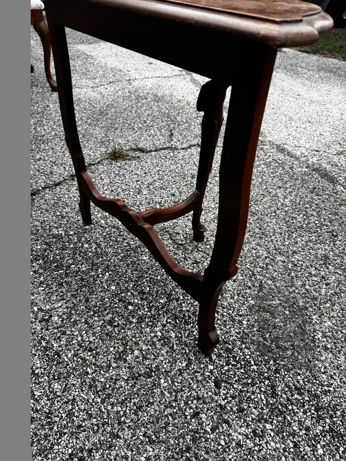 French style carved demilune console table