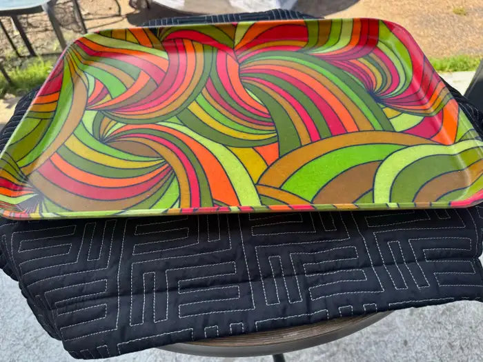 Large decorative tray with classic mid-century appeal