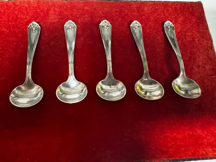 Mini sterling silver salt spoons collection