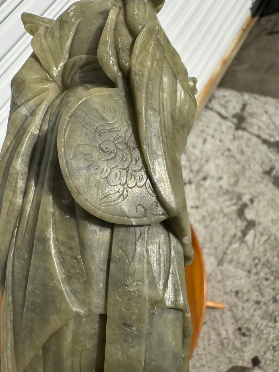 Decorative stone carving woman figurine display piece
