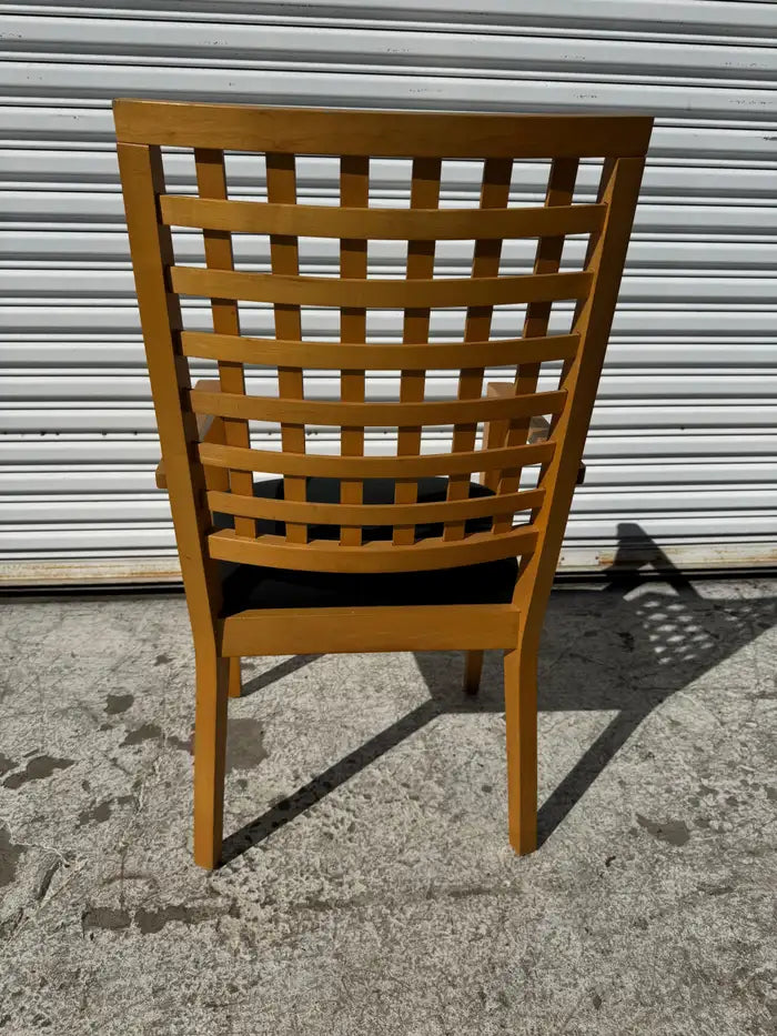 solid wood dining chair maple frame armrests