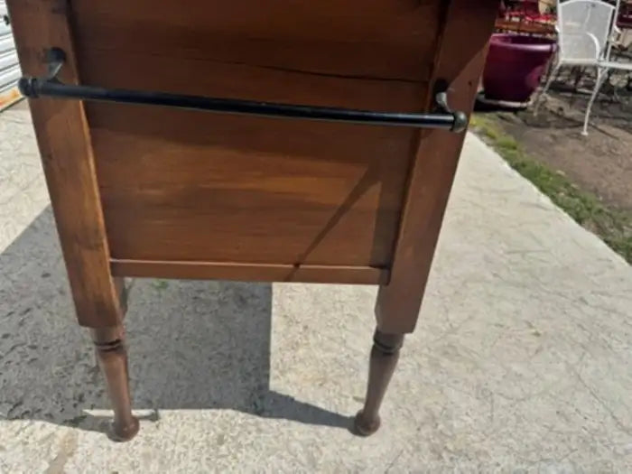 Classic wooden sideboard with marble top storage unit