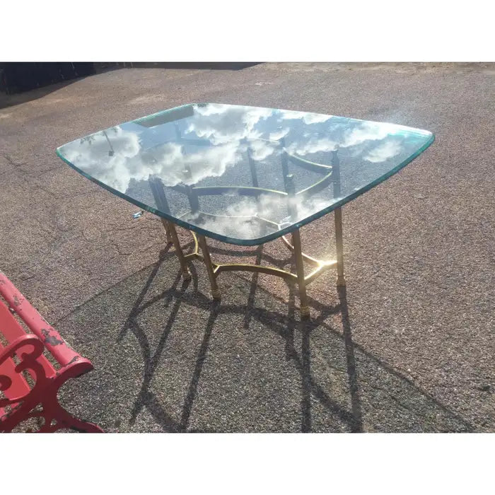 Replacement glass tabletop for designer dining table