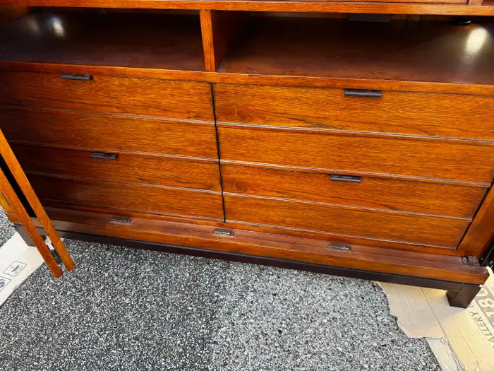 Transitional walnut bedroom chest