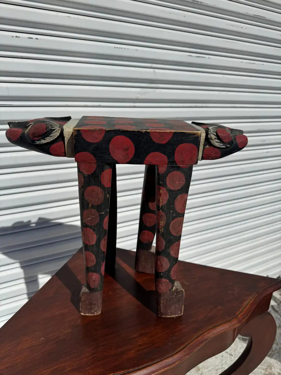 artisan crafted cat themed accent table