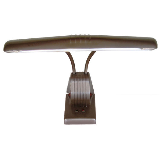 Dazor Art Deco Double Gooseneck Adjustable Desk Table Lamp