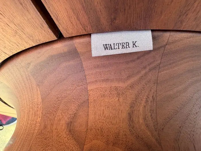 Contemporary Norman Foster side table with tapered wood base