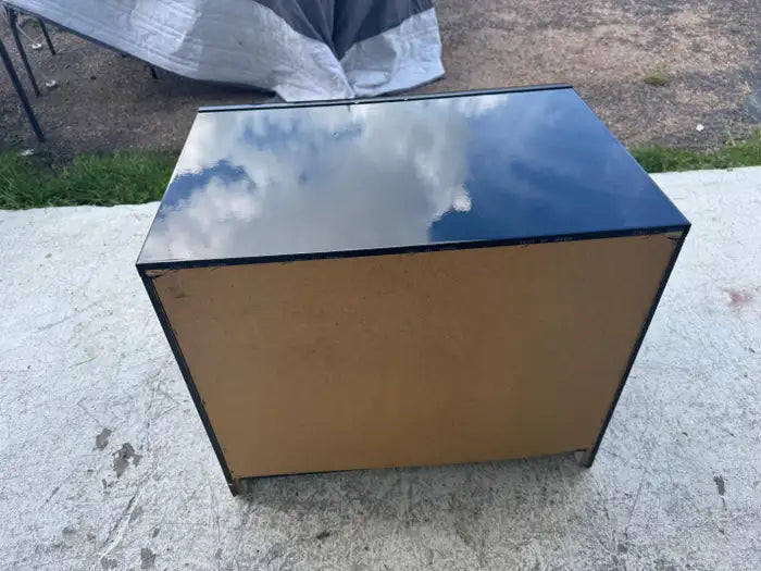 Italian designer nightstand with lacquer finish