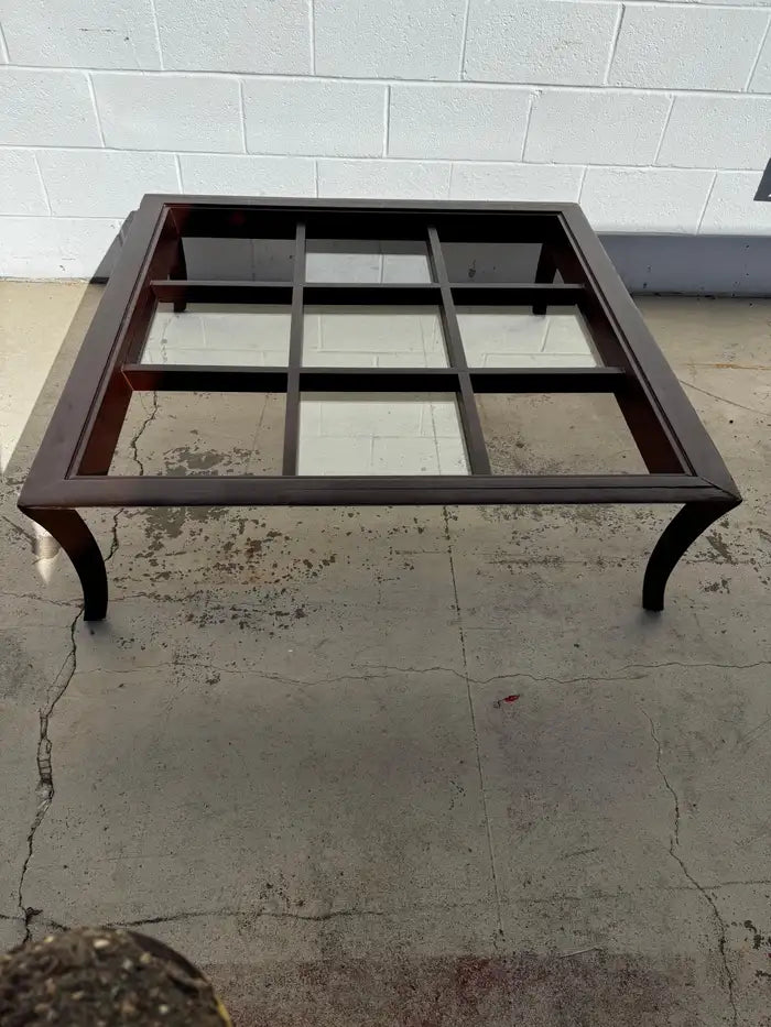 Contemporary walnut coffee table design