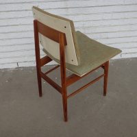 Natural wood Scandinavian vintage dining side chair set.​